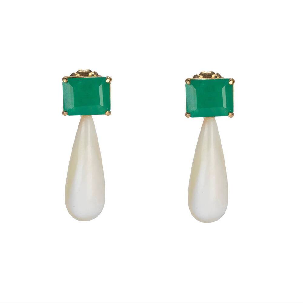 NEW BOUNKIT women's astraea earrings in light green